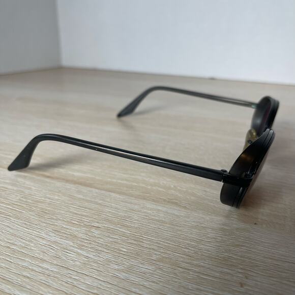 Vintage Ray-Ban Bausch & Lomb W2893 Oval Black Side Cup Shield Sunglasses FRAMES - Picture 10 of 10